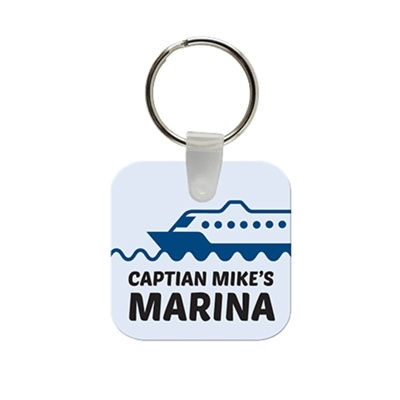 Soft Vinyl Square Key Chains w/Tab 1.72