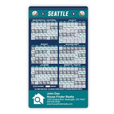 Seattle Baseball Schedule Magnet | 3.5