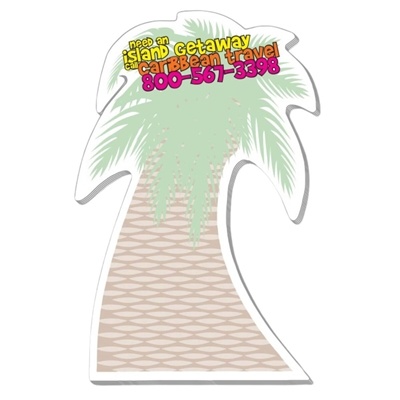 Sticky Notes Tree Shape Palm Tree Shaped Sticky Notes | 25-Sheet Custom Full Color Imprinted Pads