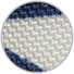 Close-up of woven SolarMax nylon bunting at the edge of a flag's blue star field