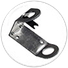 Aluminum wall bracket with mounting holes and a ring that holds the flag staff