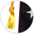 Gold cord tied with a matching tassel, draped beside a classroom banner
