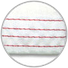 Close-up of the reinforced fly end with extra rows of stitching to resist wind fraying