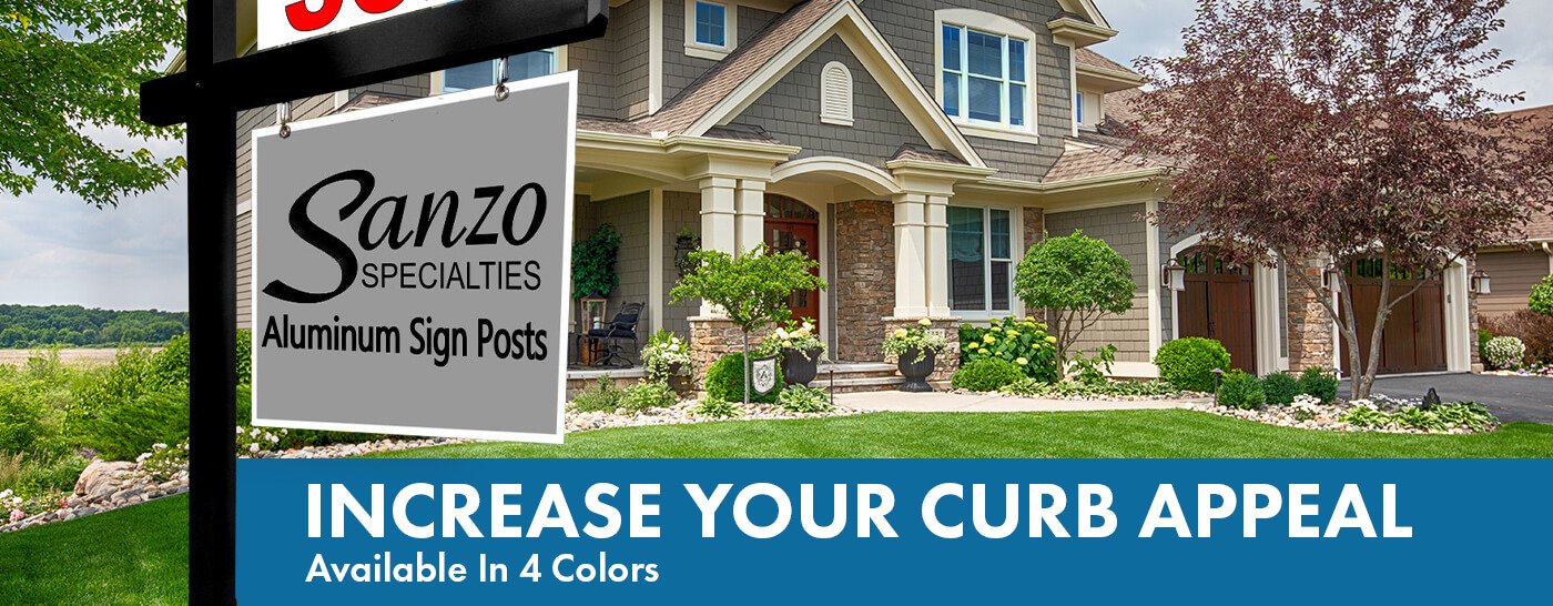Sanzo Specialties Real Estate Sign Posts Lifestyle Banner